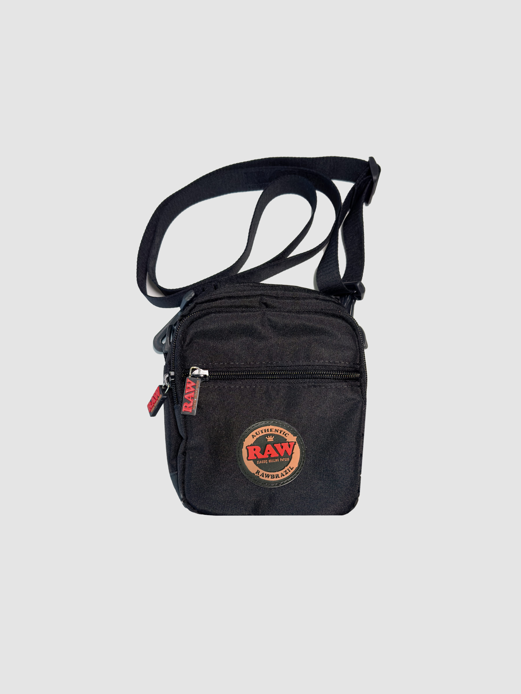 Black Rubberized Shoulder Bag