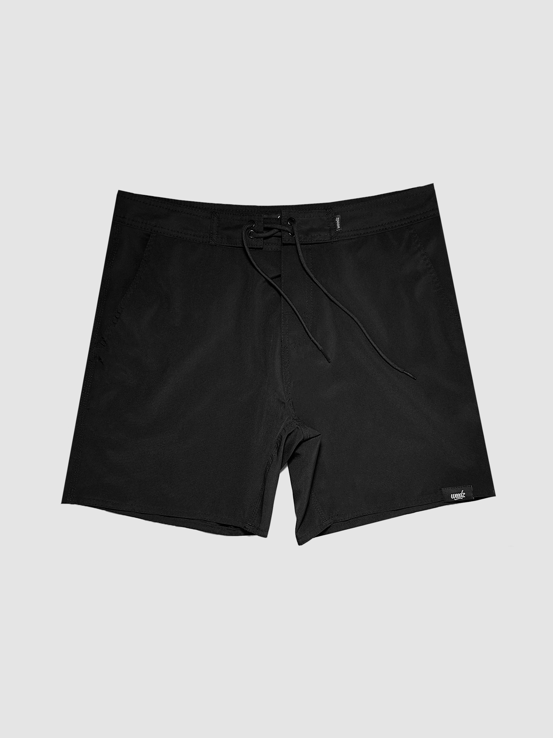 Black Straight Cut Walkshorts