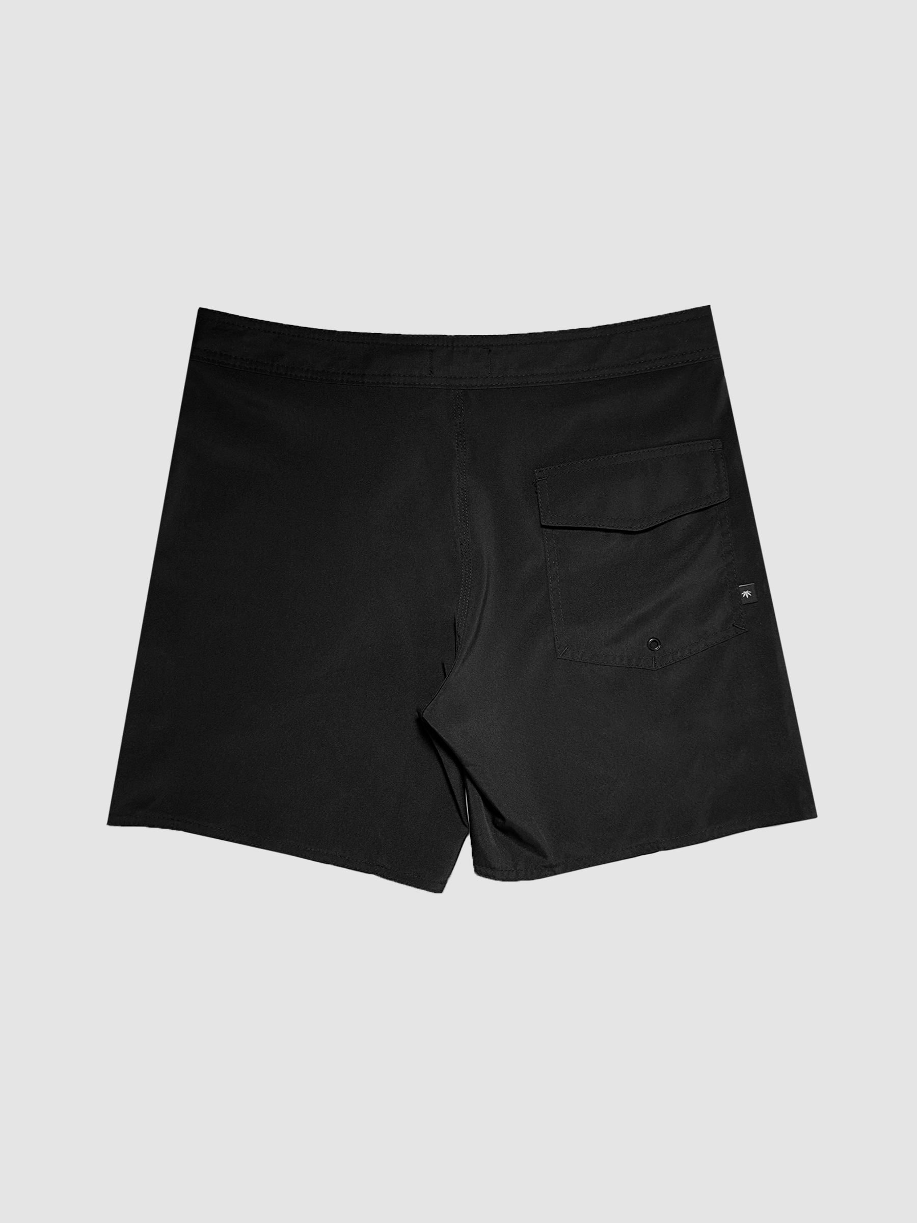 Black Straight Cut Walkshorts